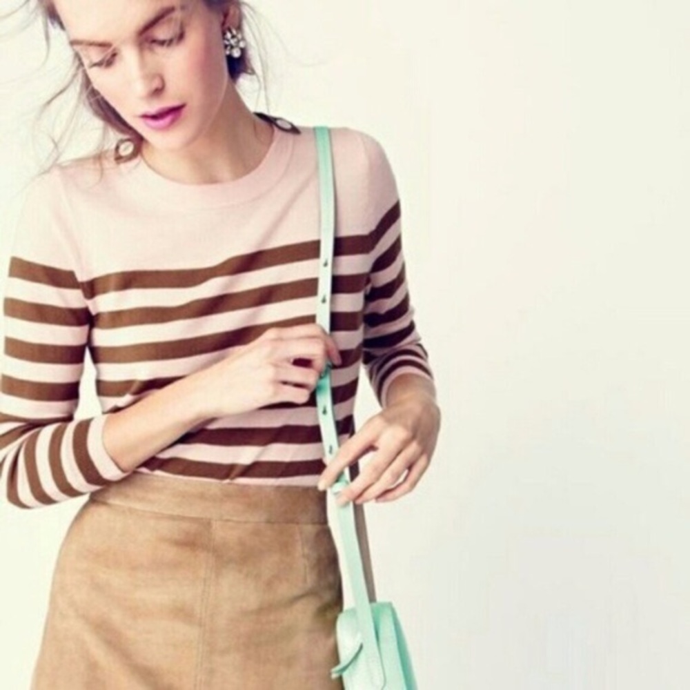 J.Crew Tippi striped sweater with shoulder buttons
